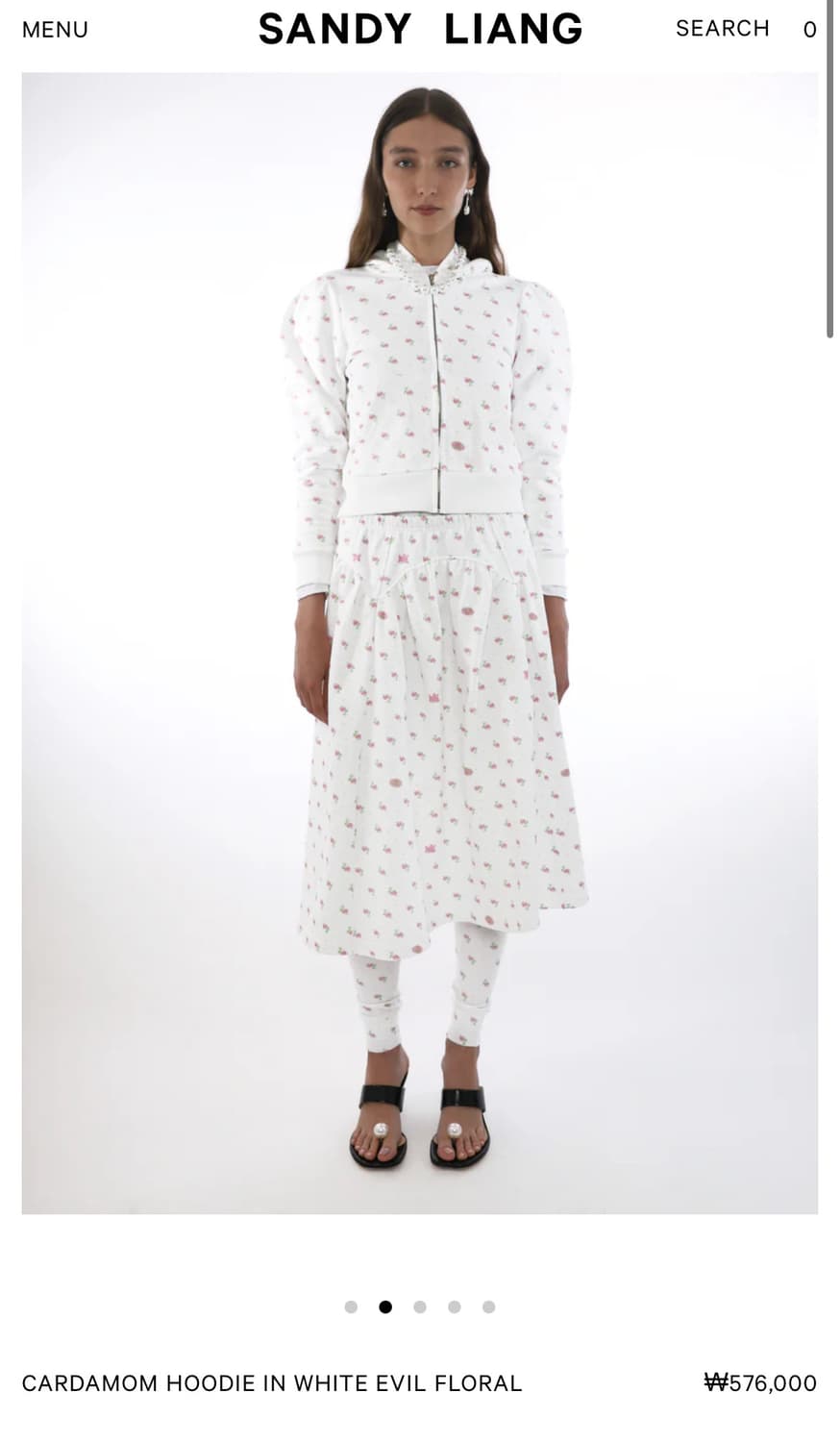 [XS,S]샌디리앙 25fw 카다멈 후드집업/화이트 상품이미지10