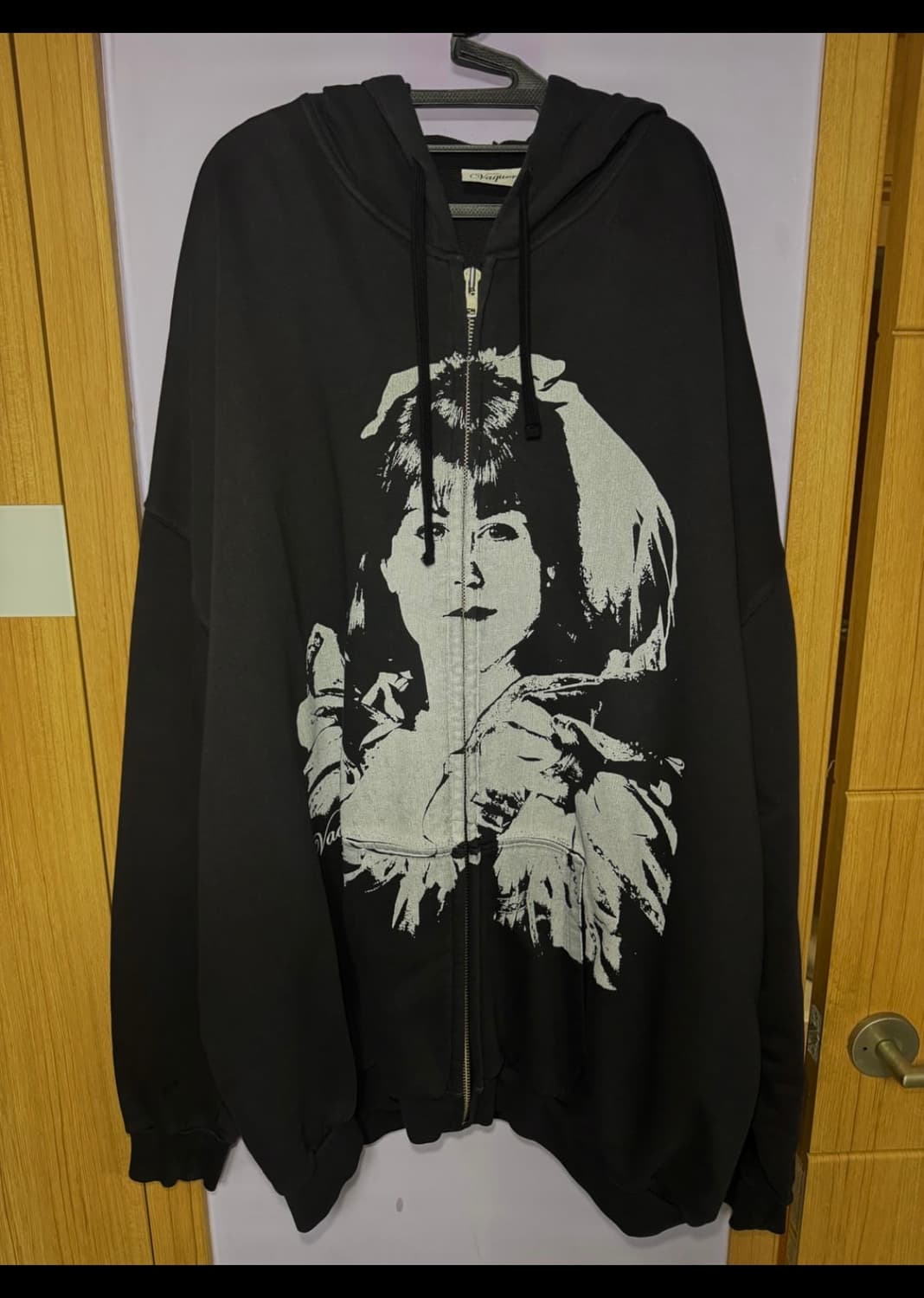 VAQUERA 블랙 자이언트 집업 후드 상품이미지2