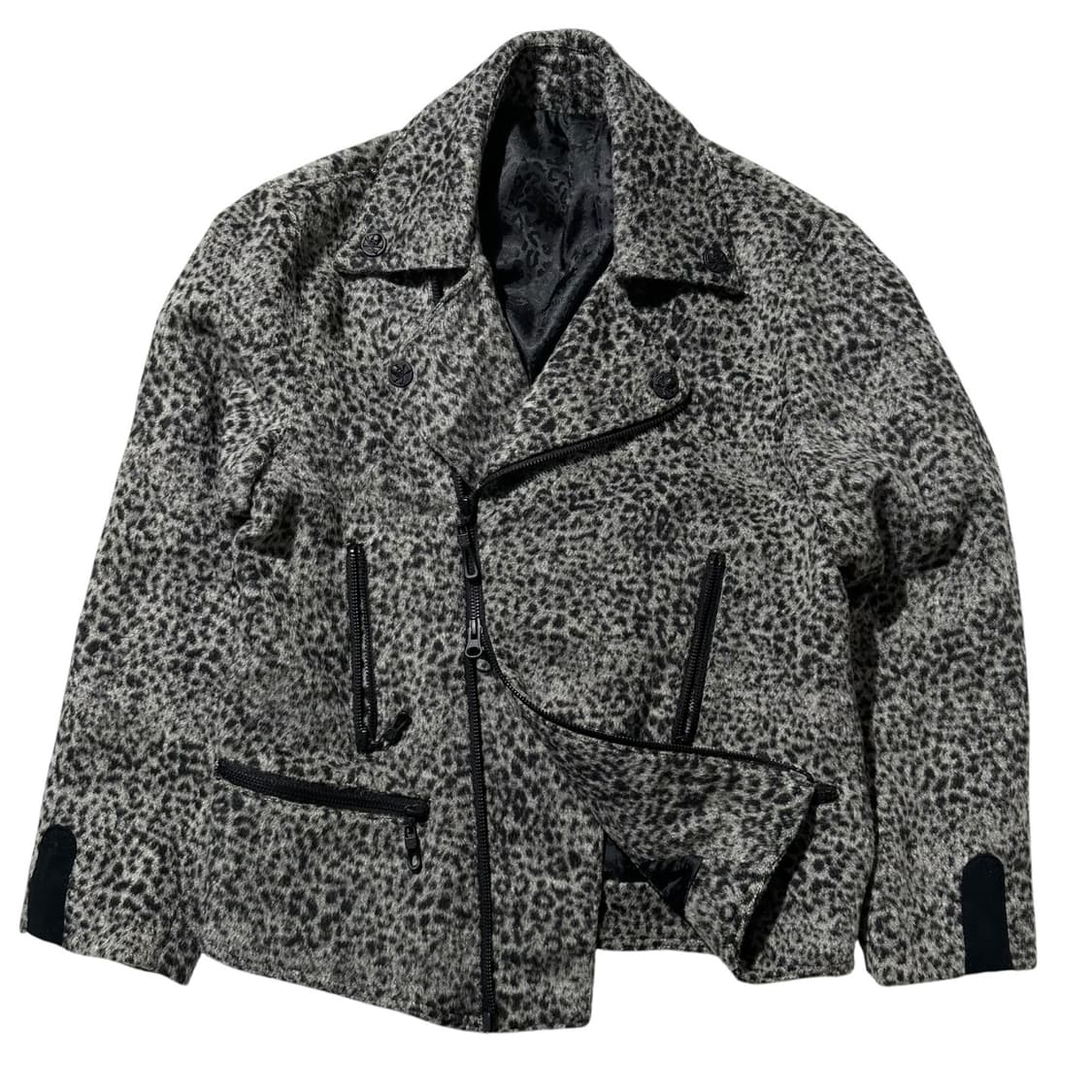 로엔 x 세만틱디자인 레오파드 라이더 자켓 상품이미지2