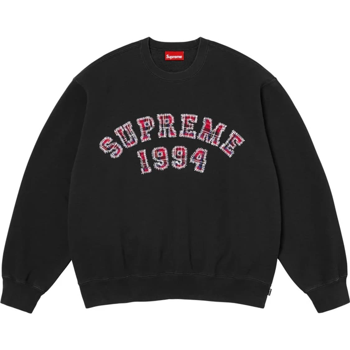 슈프림 플레이드 아크 크루넥 블랙 - 26SS 상품이미지1