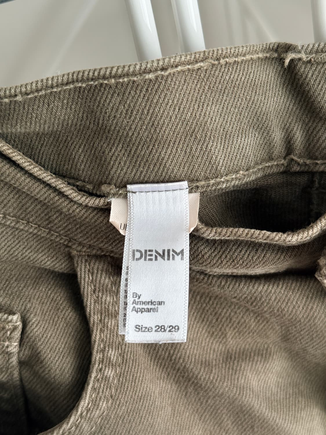 아메리칸 어패럴 데님 숏팬츠 (카키 / Made in USA) 상품이미지2