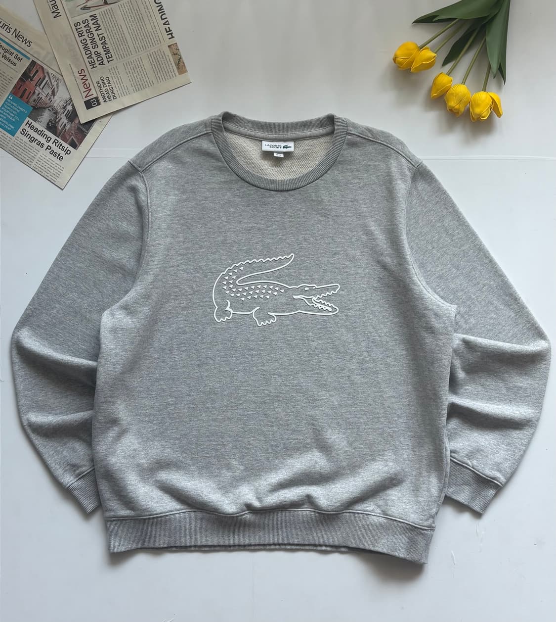 Lacoste 라코스테 빅로고 그레이 맨투맨  상품이미지2