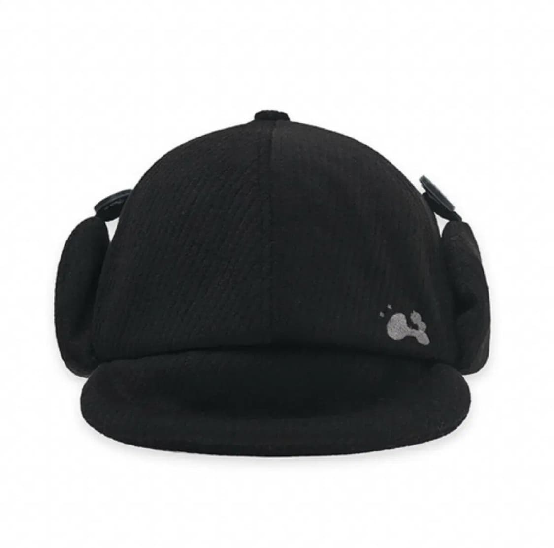 허그유어스킨 트루퍼 플랩 버튼 캡 블랙 상품이미지1