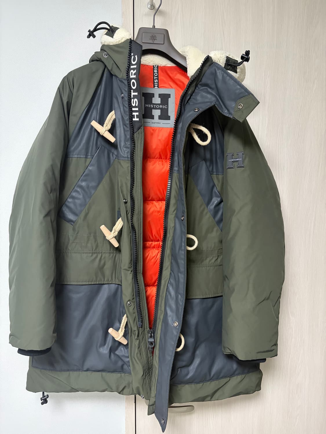 히스토릭 리서치 토글 버튼 양털 시어링 다운 파카 M 상품이미지1