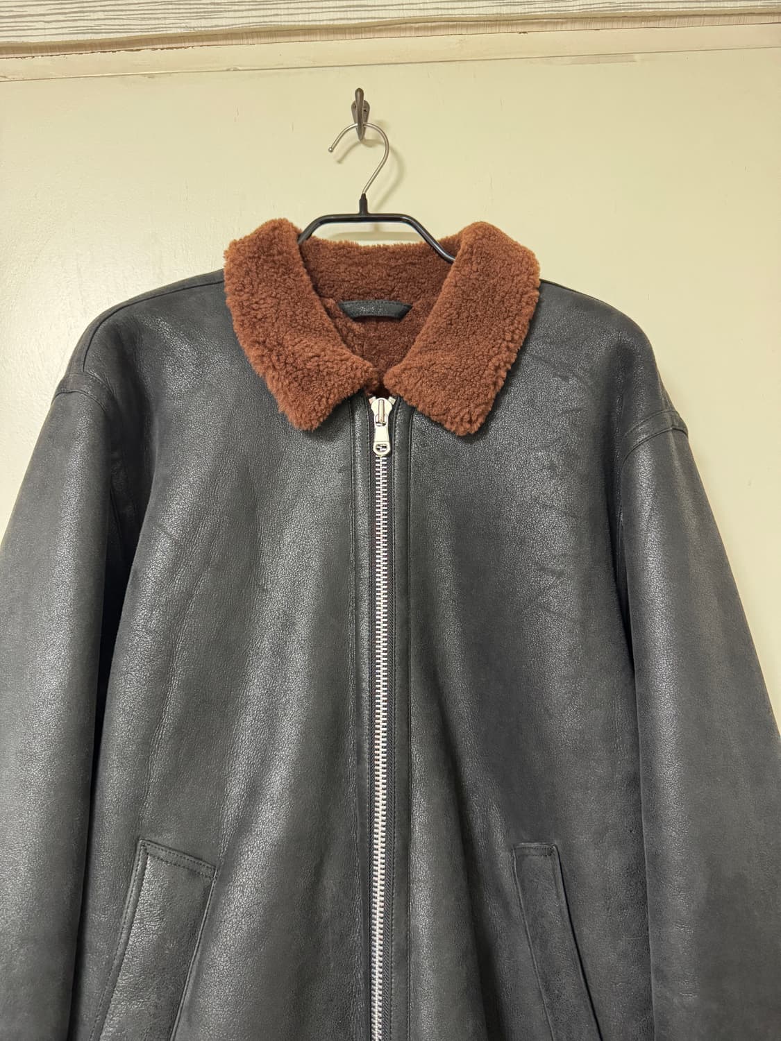 [XL] 스투시 셔링 자켓 무스탕 블랙 상품이미지3