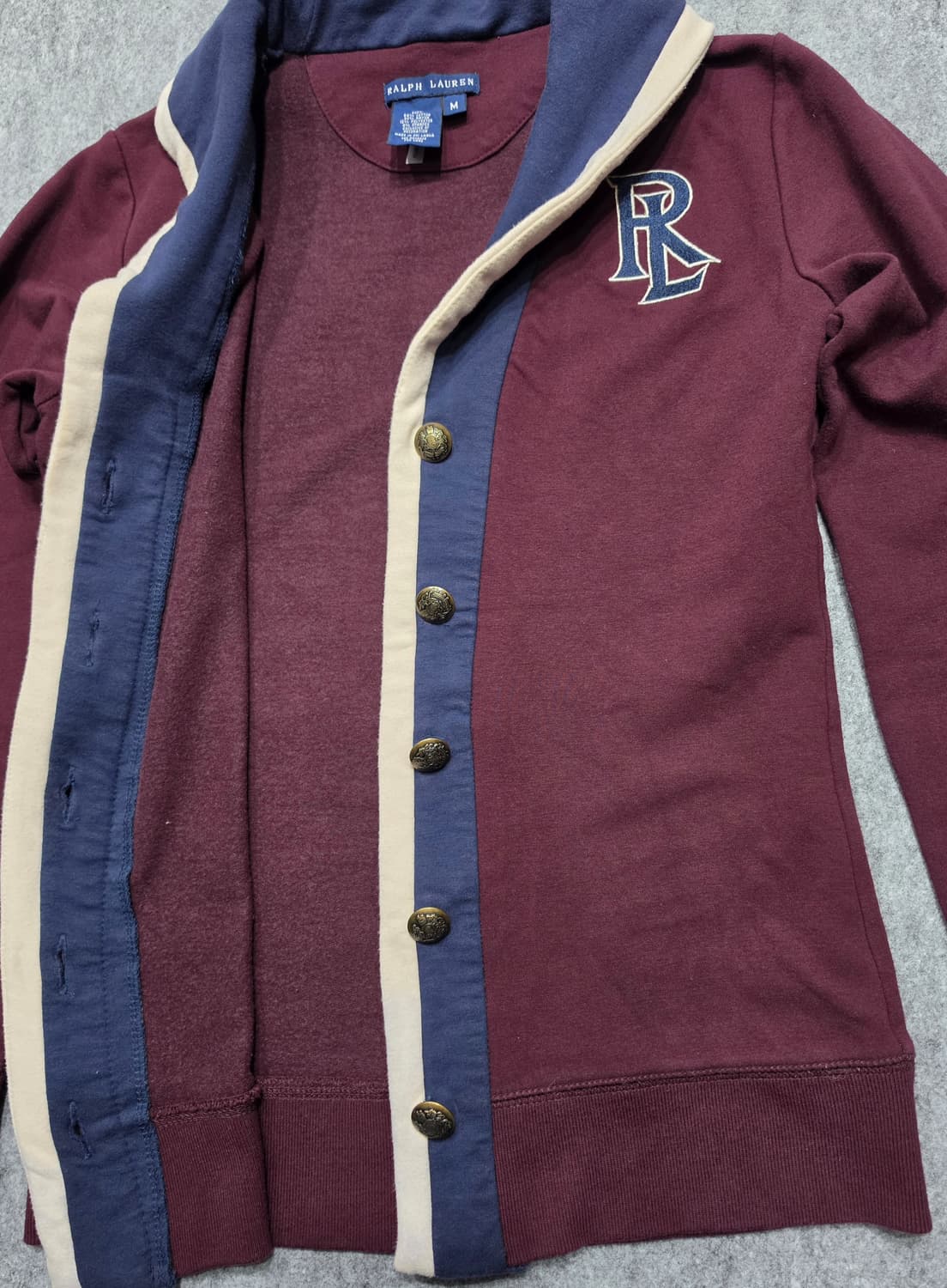 랄프로렌 빈티지 숄카라 버튼 가디건 M 상품이미지5