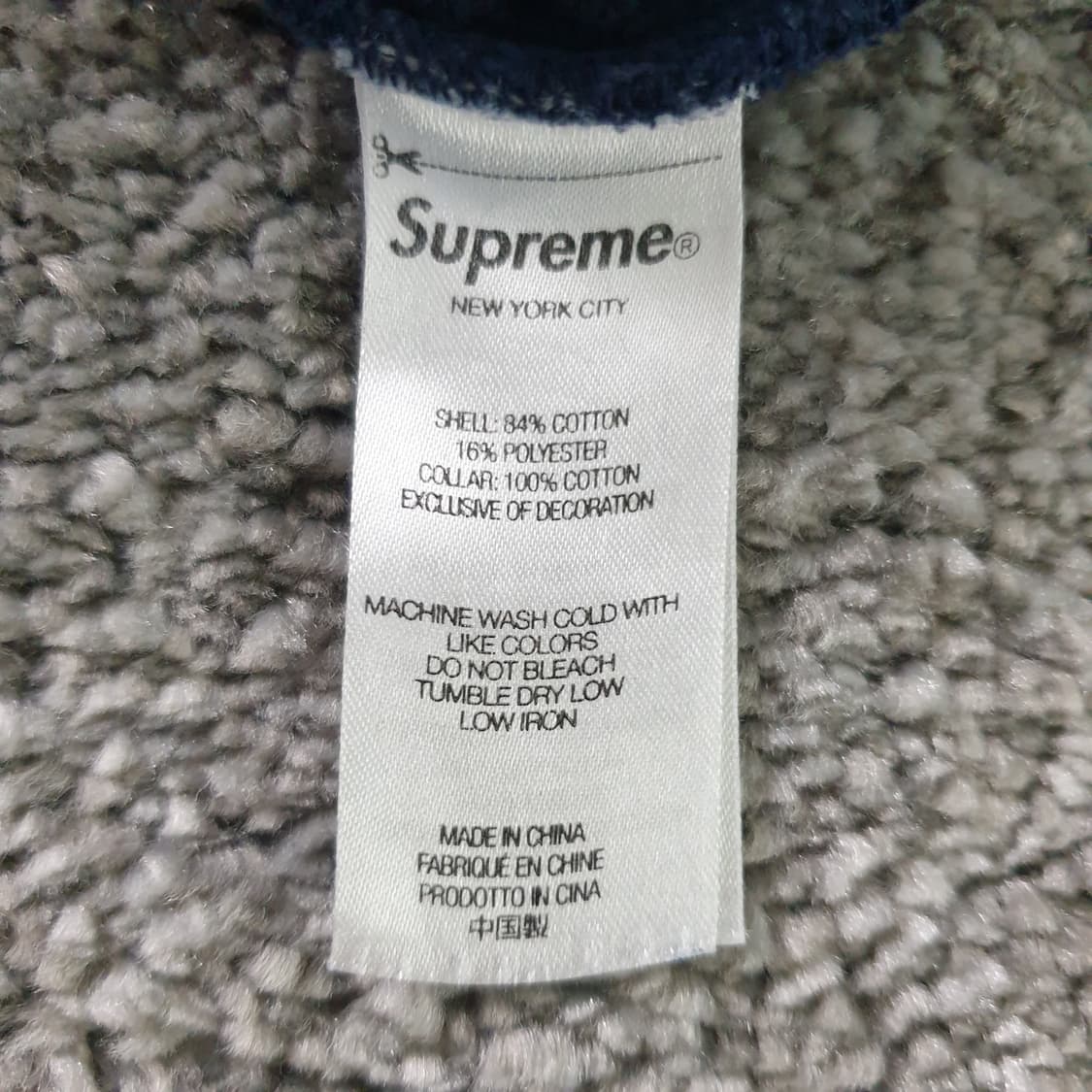 [무료배송] Supreme 23SS 데님 카라 하프집 맨투맨 상품이미지7