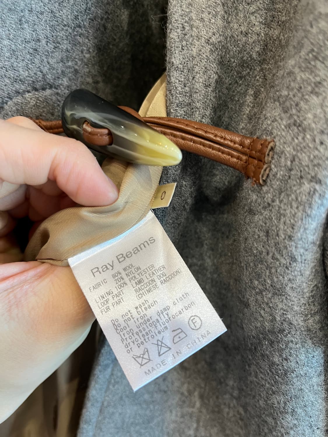 빔즈 라쿤퍼 울 더플 코트 우먼즈 상품이미지5