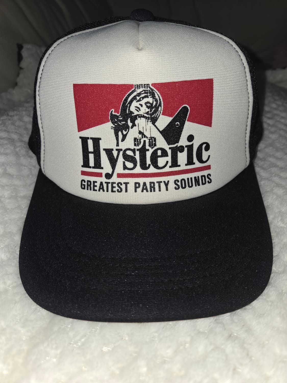 히스테릭 글래머 기타 걸 메쉬 캡 블랙 상품이미지2