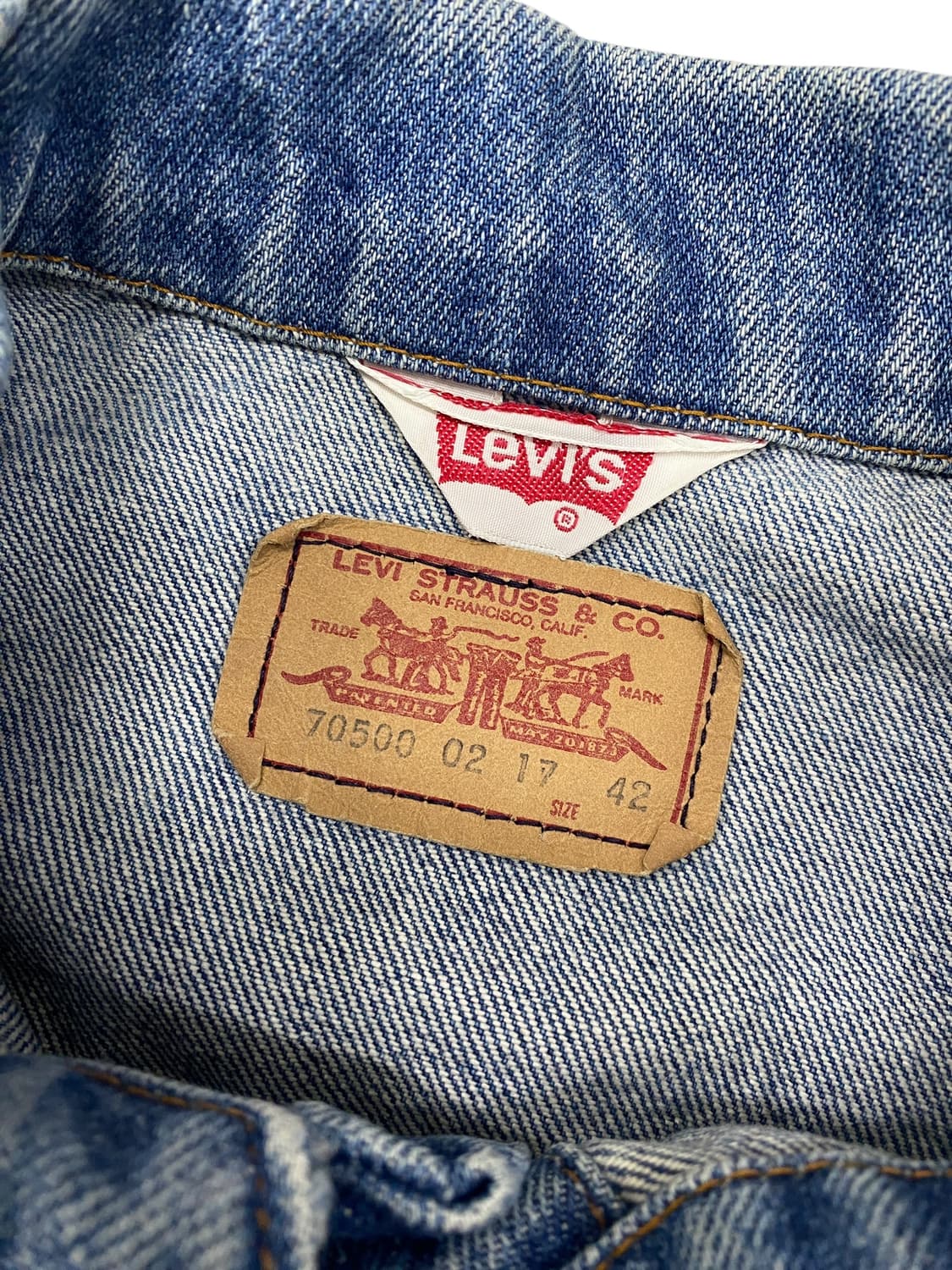 90‘s 리바이스 71557 Big E 데님 자켓 상품이미지5