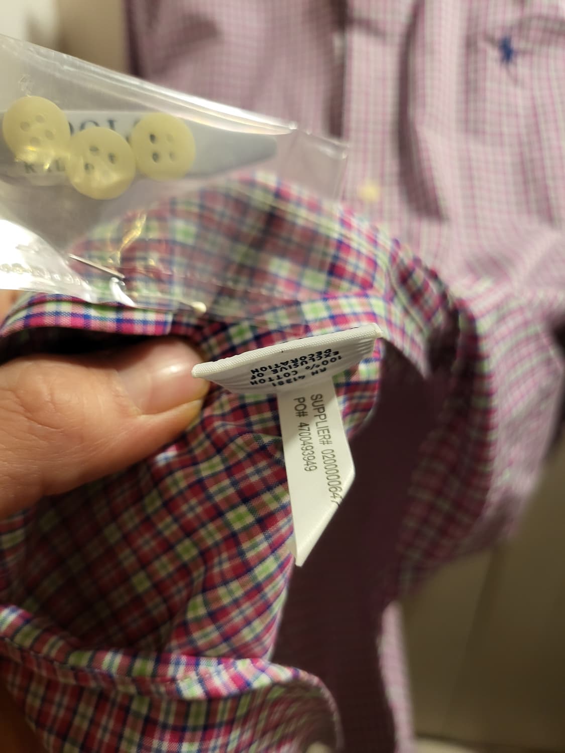 [M]폴로 랄프로렌 핑크 체크 셔츠 상품이미지7