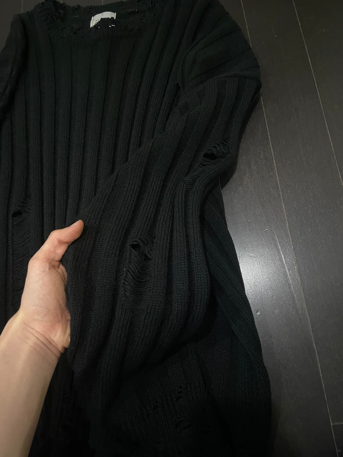 오버사이즈 찢니트 상품이미지3