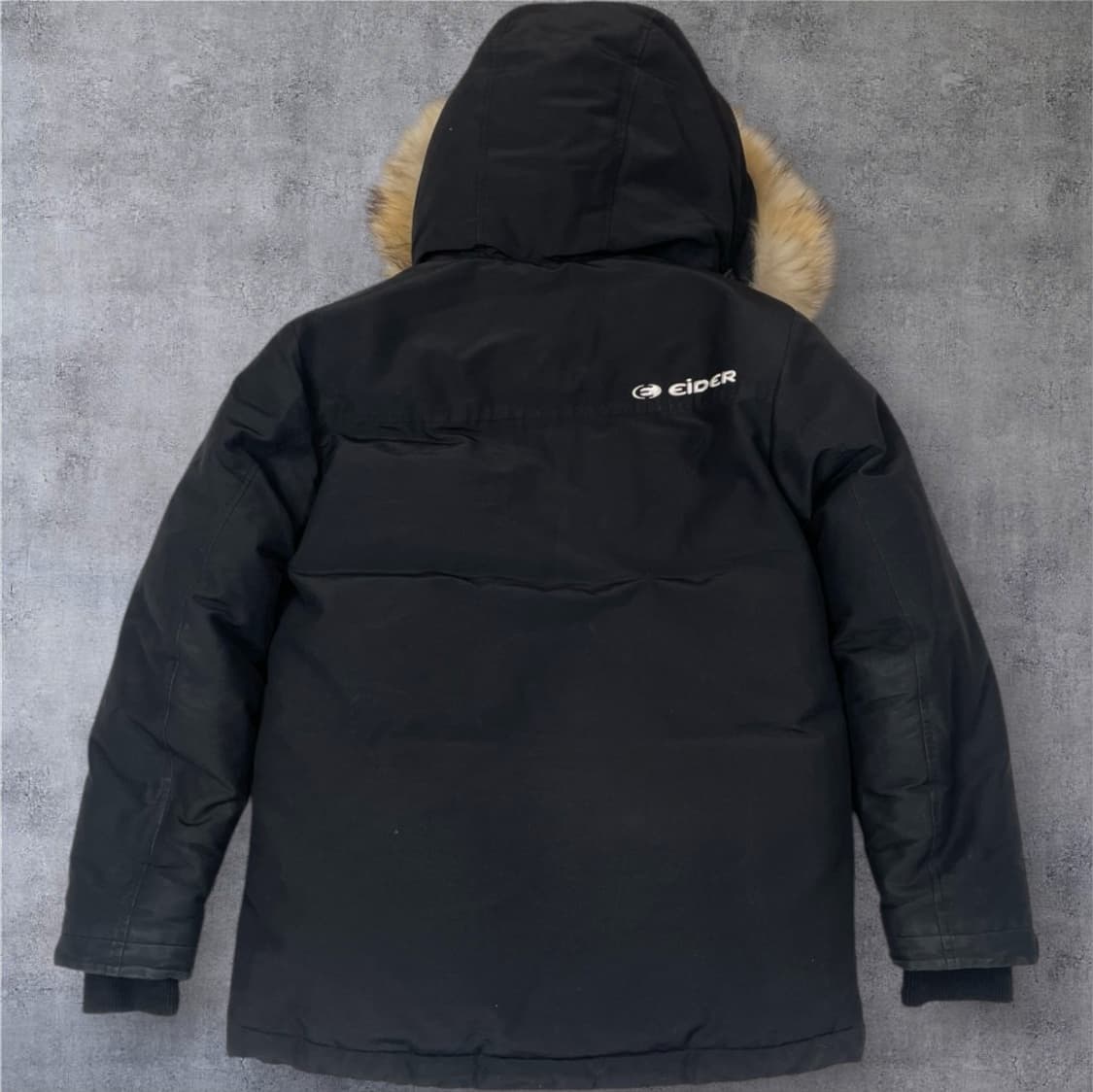 아이더 Eider 블랙 후드퍼 덕다운 헤비 패딩 파카 M 상품이미지7