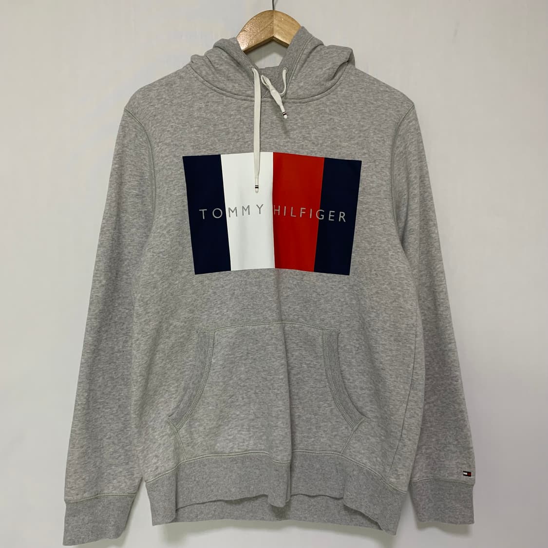 타미힐피거 빈티지 로고 그레이 후드티 M 상품이미지2