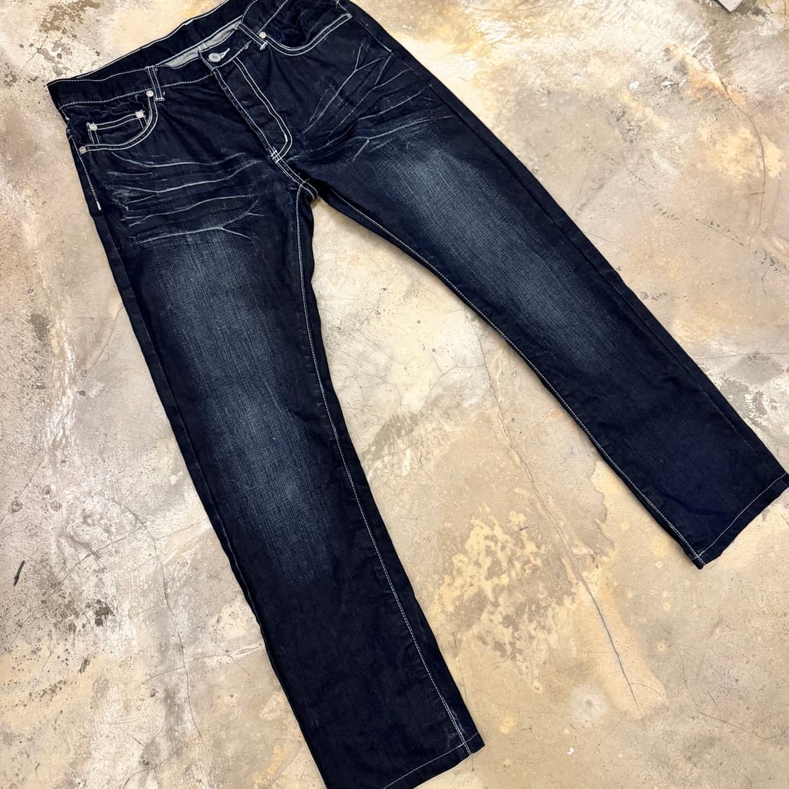 히스테릭글래머 워시드 데님 팬츠 네이비 상품이미지3