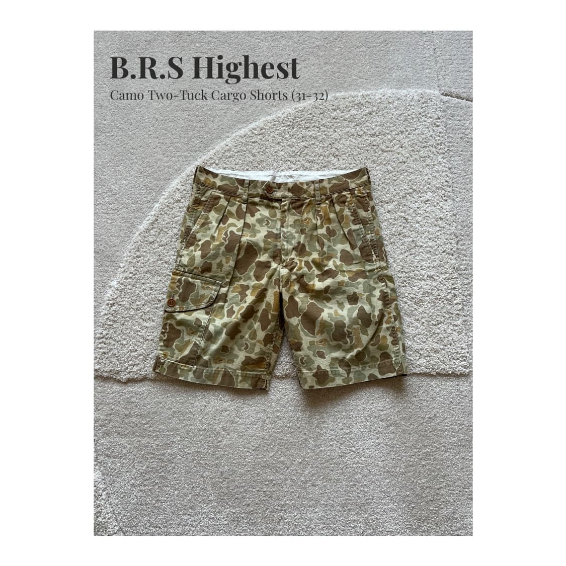 B.R.S Highest 카모 투턱 카고 쇼츠 (30-31) 상품이미지1