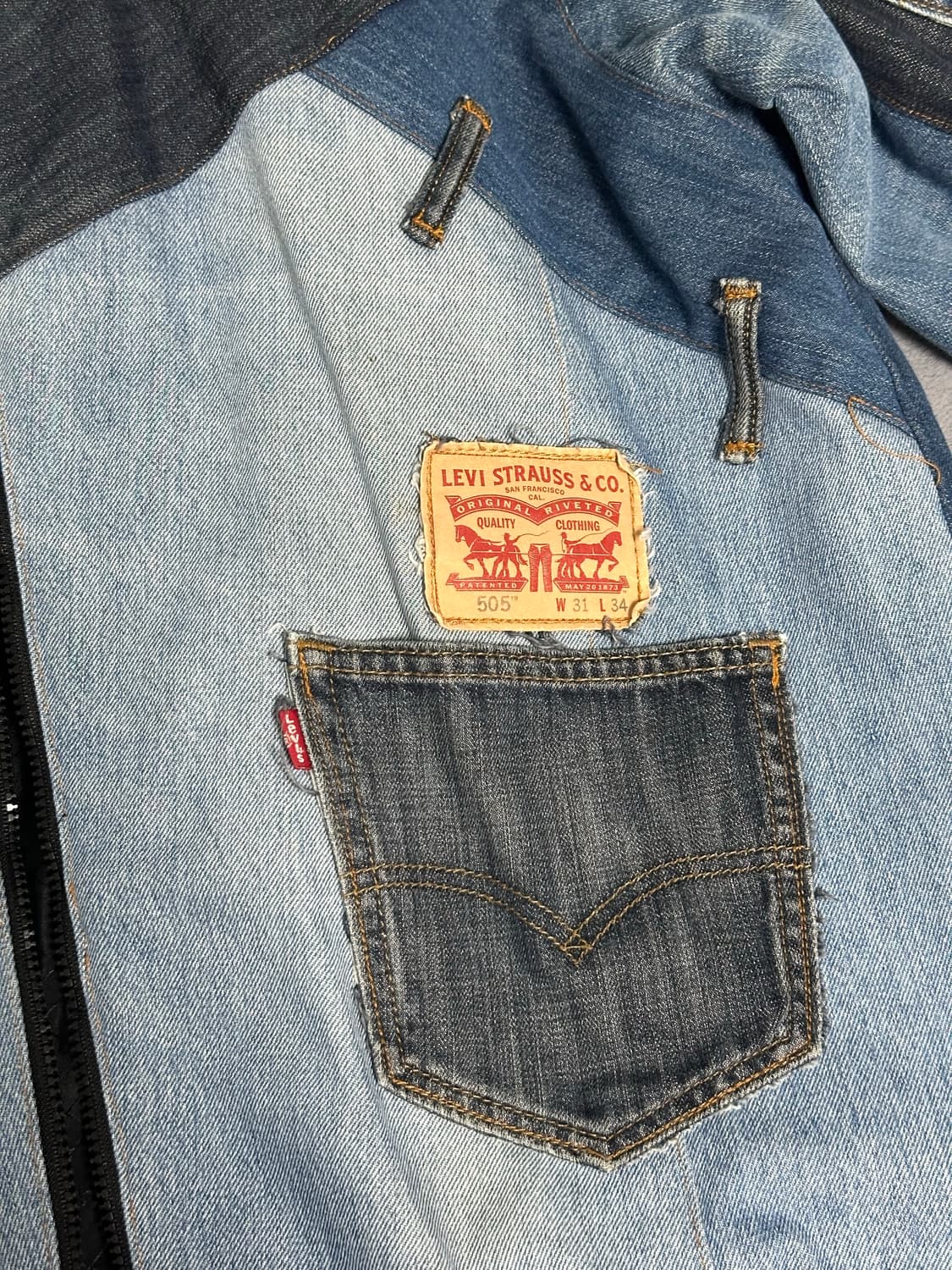 Levi's Reworked Patchwork Denim Jacket 상품이미지2