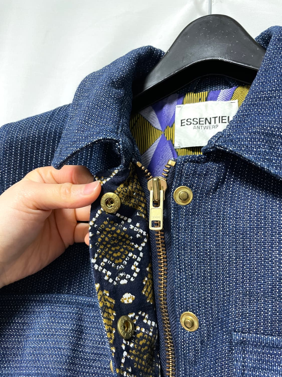 인도산 데님) 에센셜앤트워프 여성 세미크롭 트러커 청자켓 _ 인디고 상품이미지4