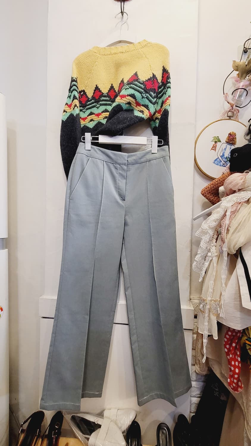 에스닉 수입니트. 듀엘 민트팬츠 상품이미지5