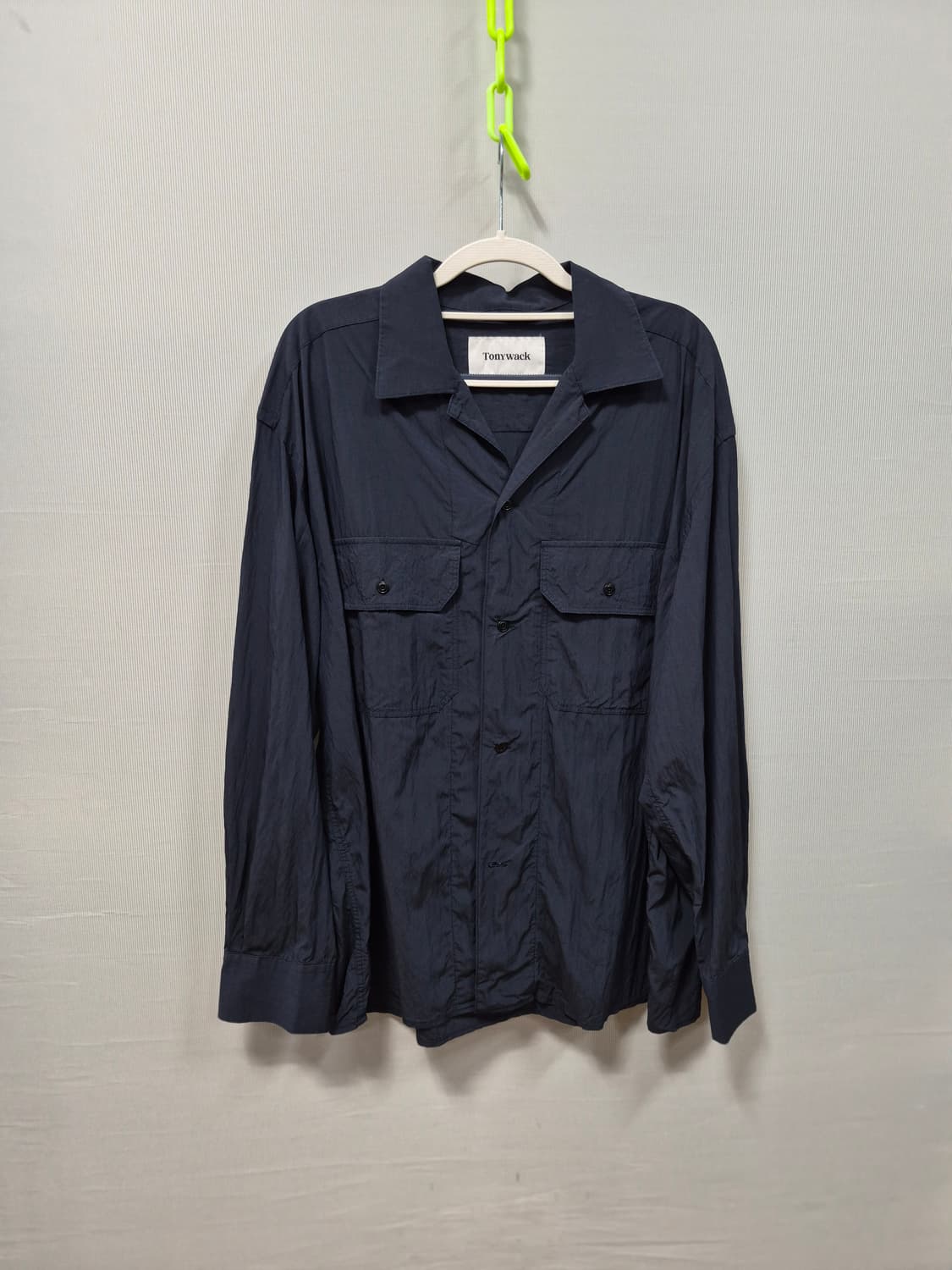 Tonywack 토니웩 긴팔 셔츠 오버핏 네이비 남성L 상품이미지1