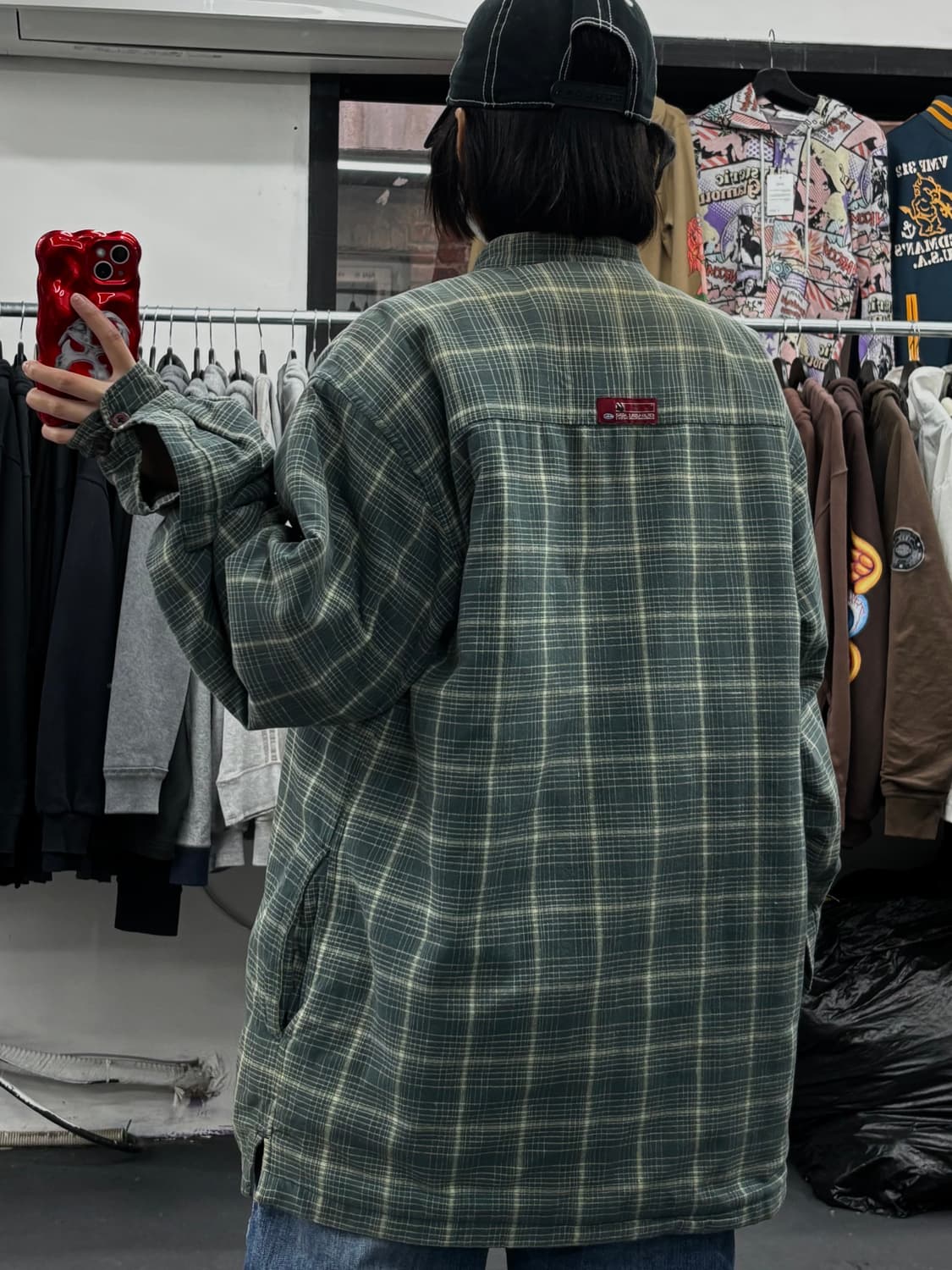 퀵실버 체크 퀄팅 자켓 상품이미지5