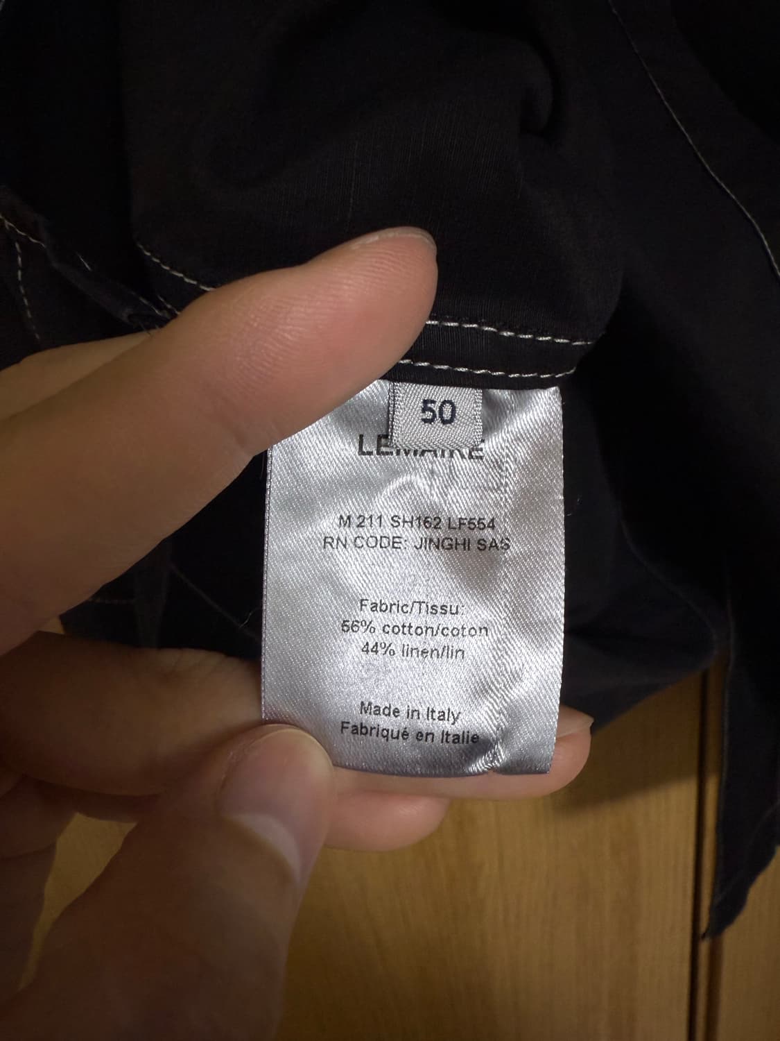 르메르 블랙 코튼 스티치 반팔셔츠 50 상품이미지6
