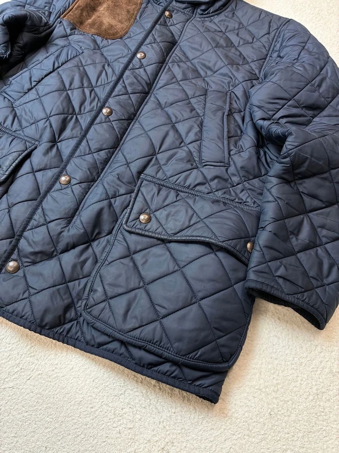 폴로 랄프로렌 클래식 캠튼 퀄팅 가죽 배색 자켓 PN6275 상품이미지5