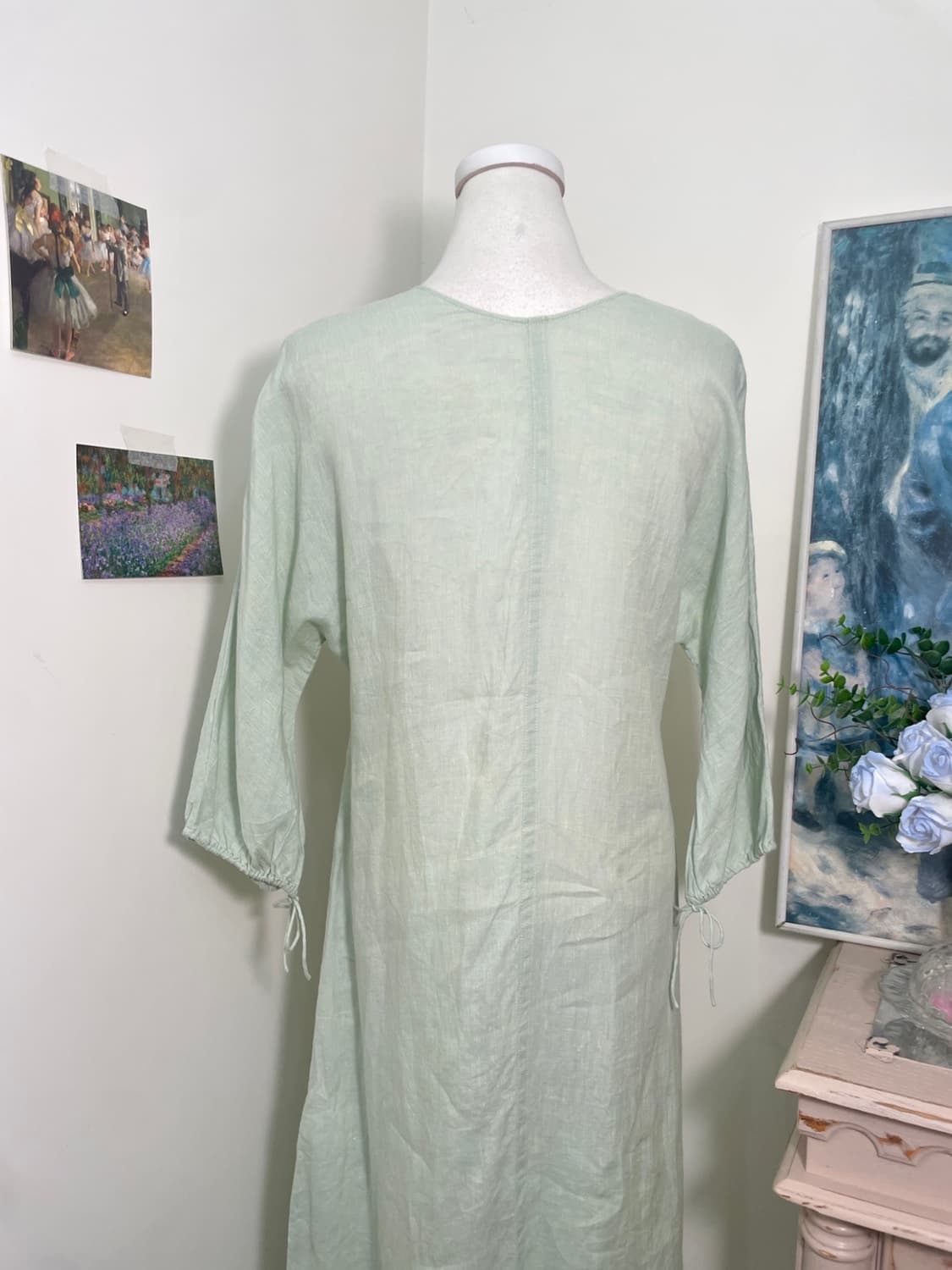 mint melange v-neck 100%linen summer opc 상품이미지4