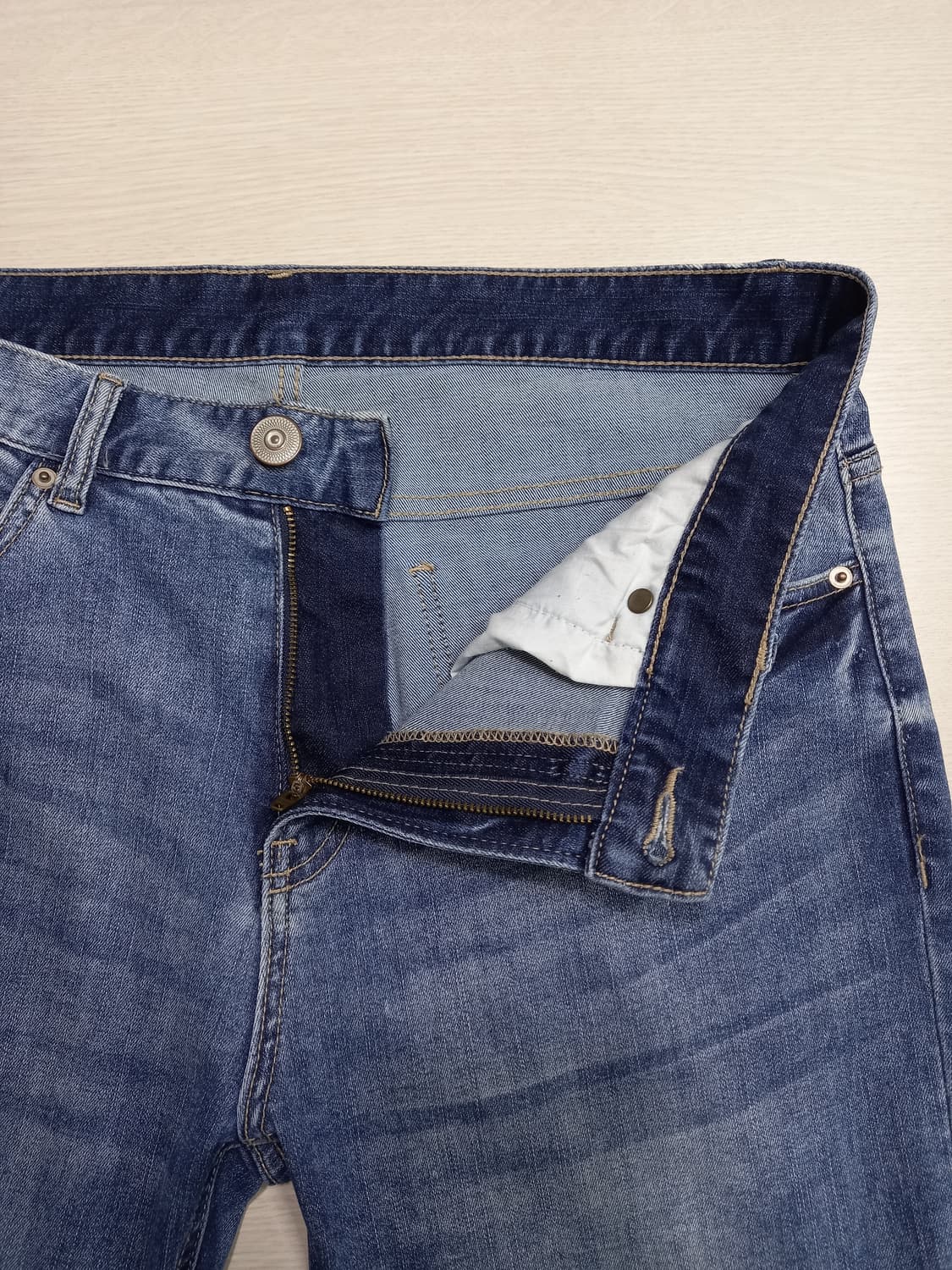 34 POLHAM 워싱 스판 슬림일자진 34-586 상품이미지6