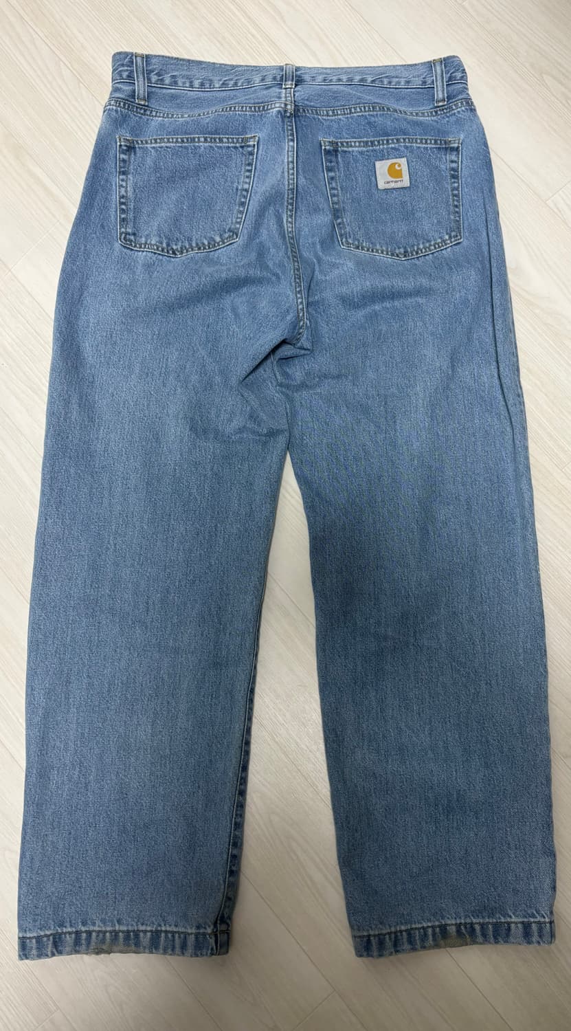 (32) 칼하트 wip 랜든 팬츠 블루 헤비 스톤 워시 상품이미지4