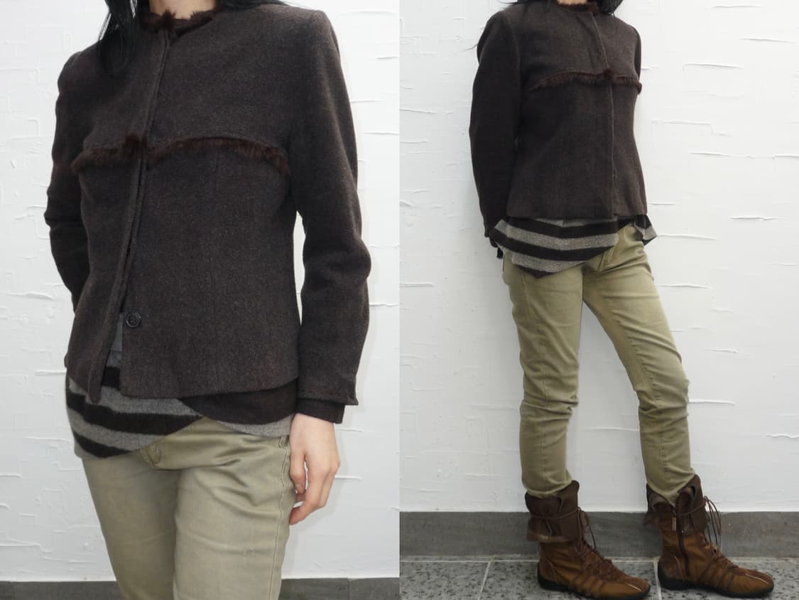 fur point wool jacket 상품이미지2