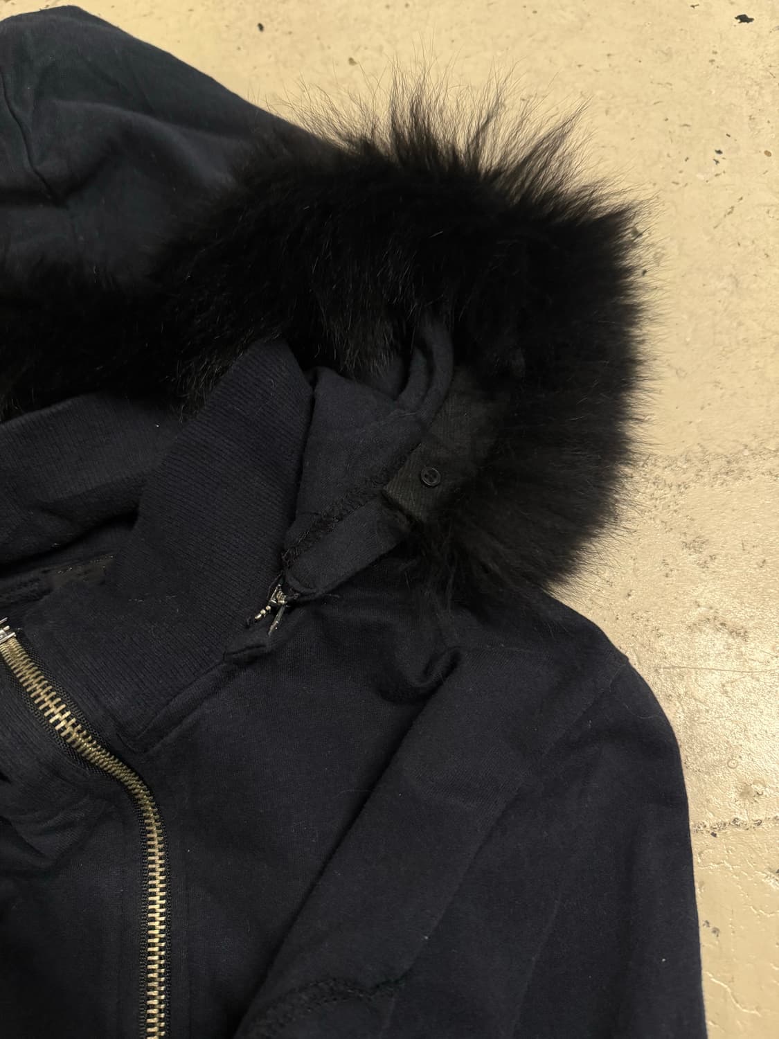 Fuga python fur trimming hood zip-up 상품이미지6