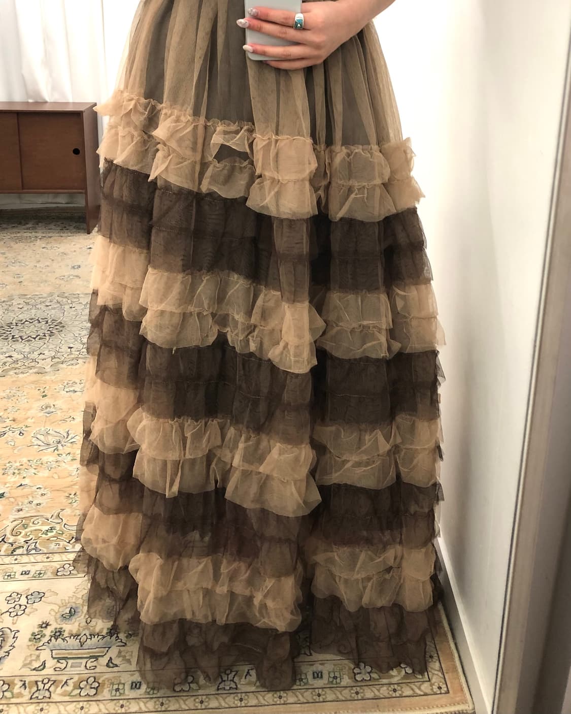 웜 캉캉 맥시 스커트 상품이미지2