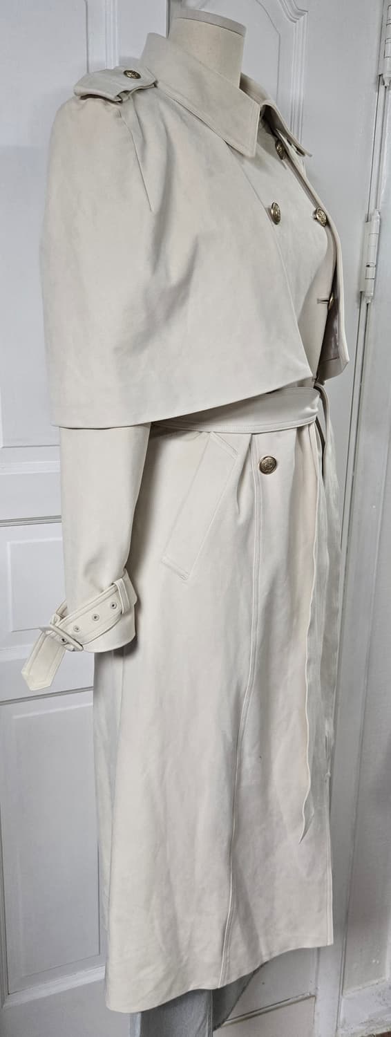 줄로그 스웨이드 케이프 트렌치코트 상품이미지3