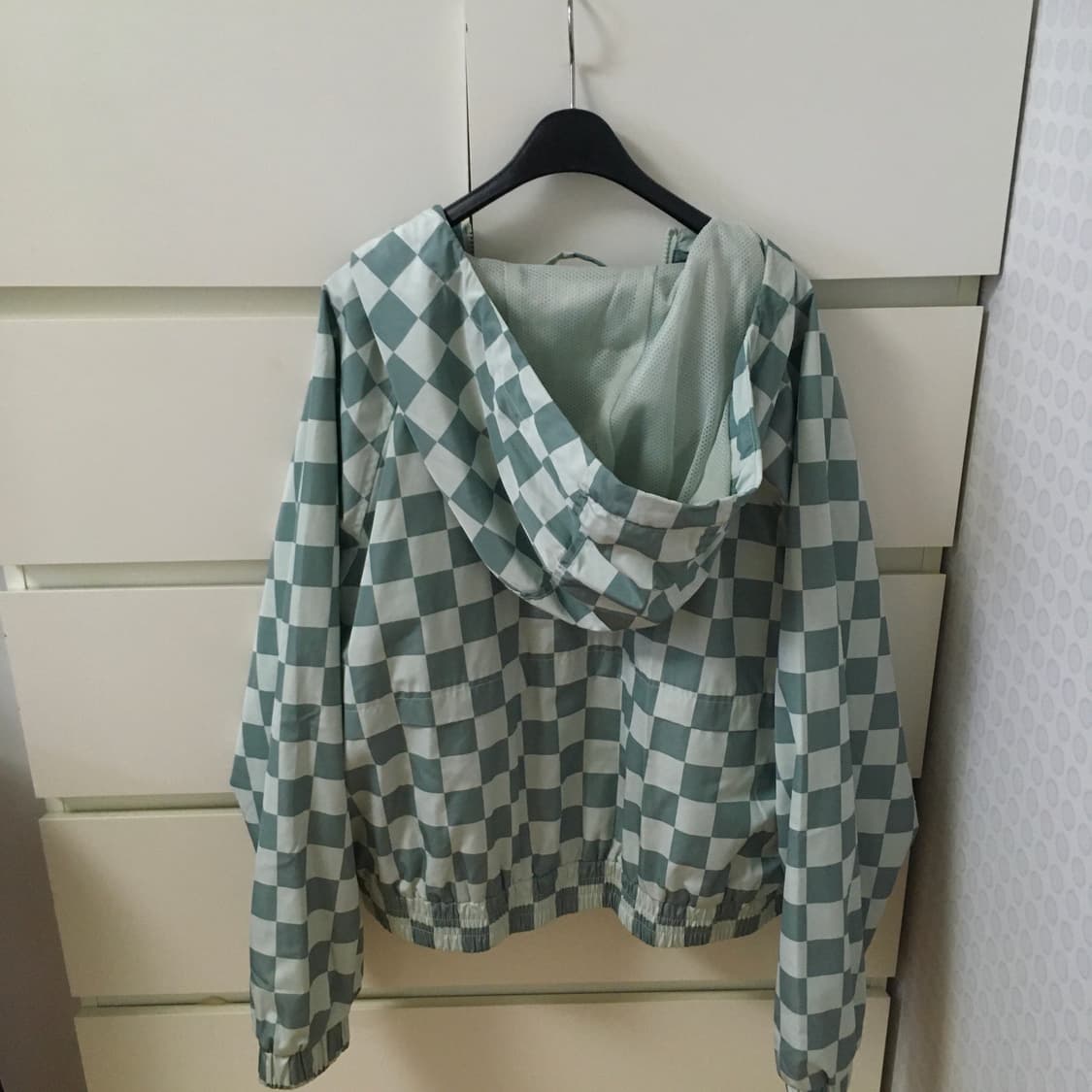 반스 체커보드 바람막이 여성 xl 상품이미지2