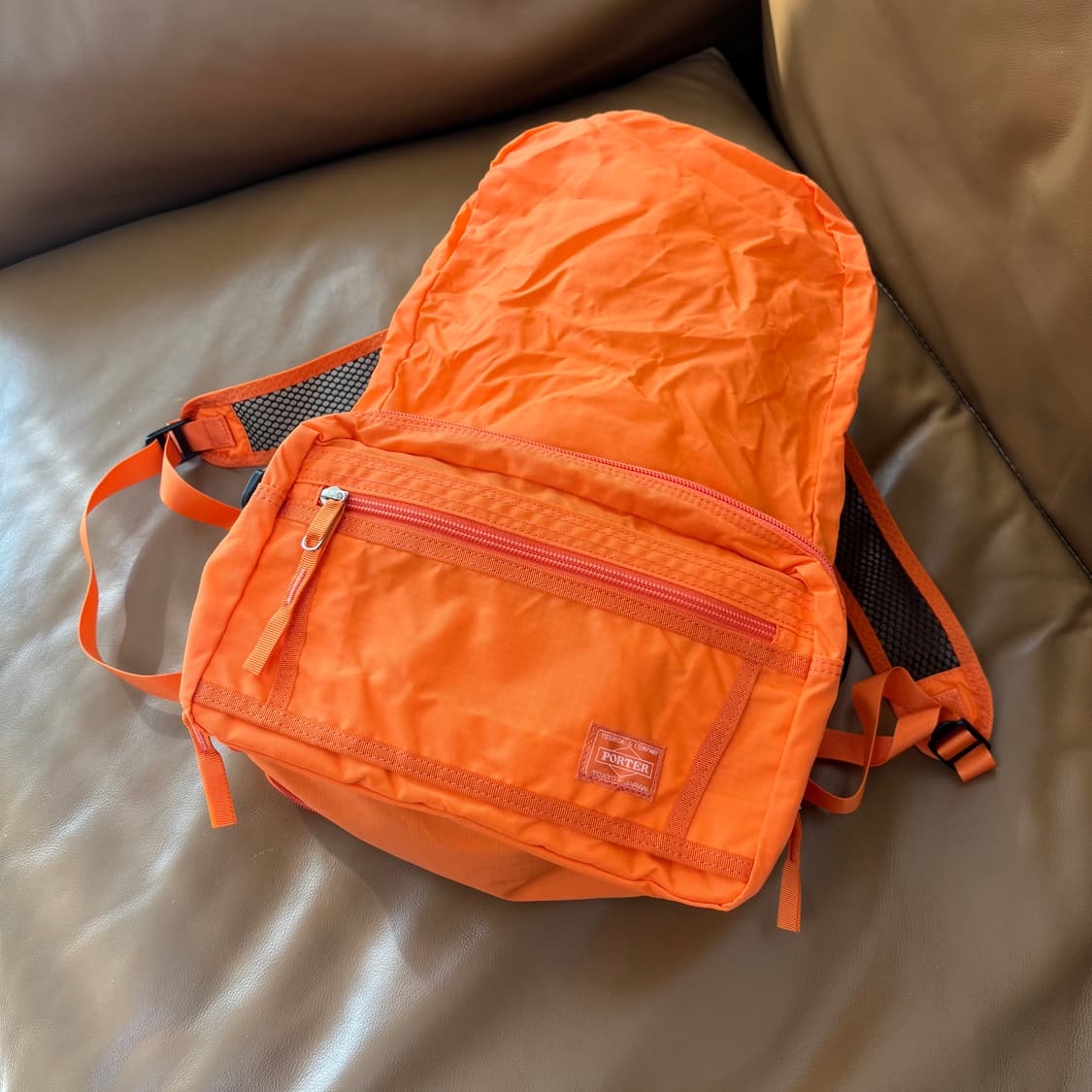 PORTER 포터 투웨이 백팩 크로스백 가방 오렌지 2way 상품이미지3