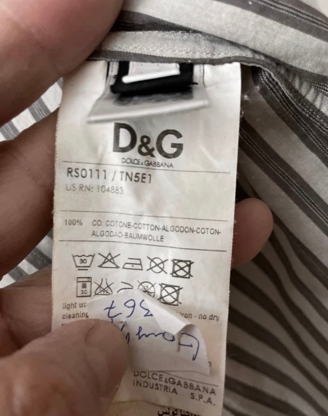 2010s D&G 세컨라인 스트라이프 셔츠 50 상품이미지8