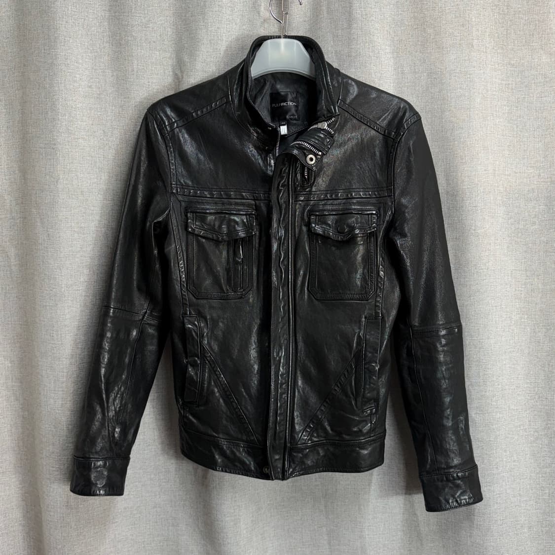 [48/M] 펄프픽션 이탈리아 레더 라이더 자켓 상품이미지1