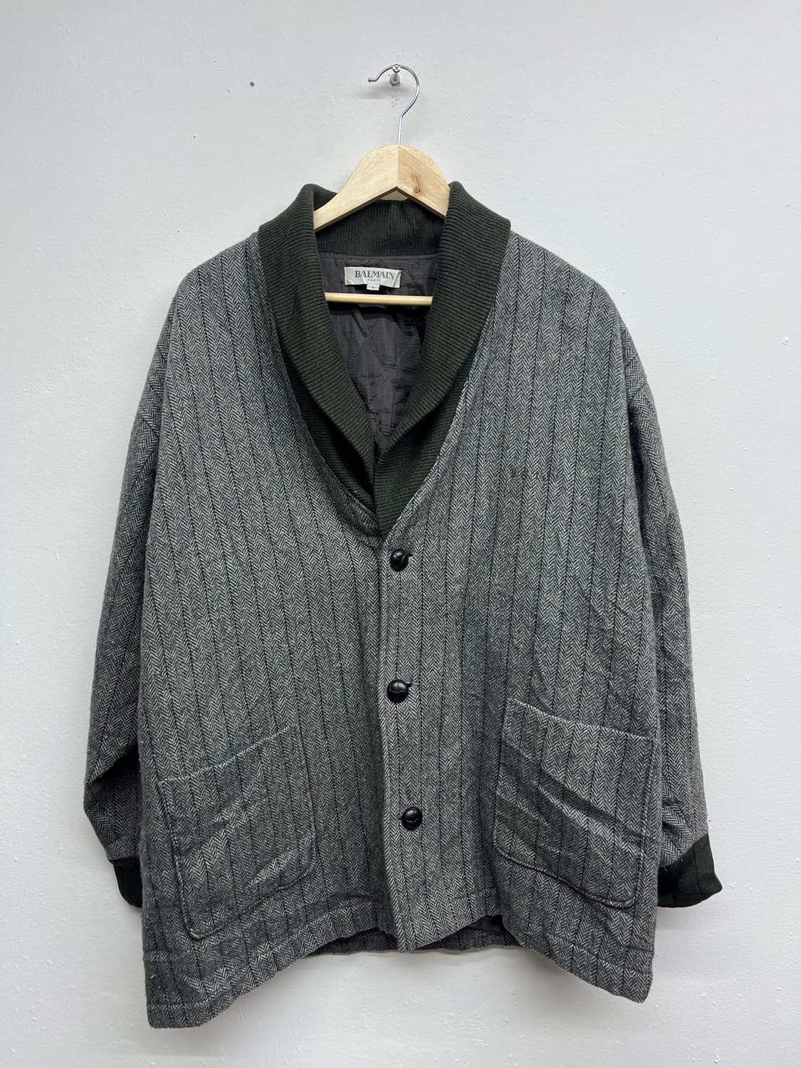 발망 숄 카라 울 워크 아방 자켓 L 상품이미지1