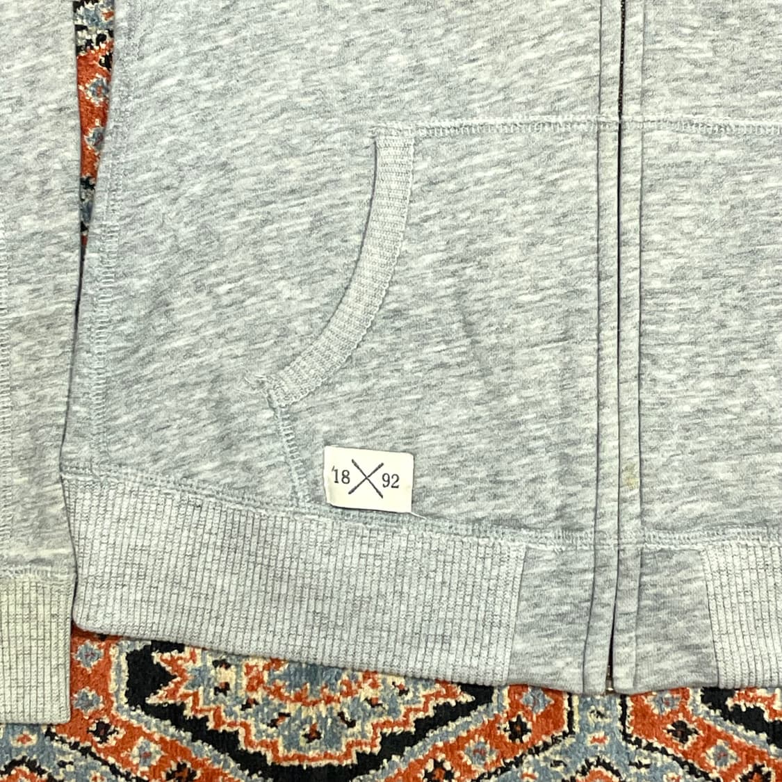 아베크롬비 스펠로고 그레이 기모 후드집업 여성S 상품이미지3