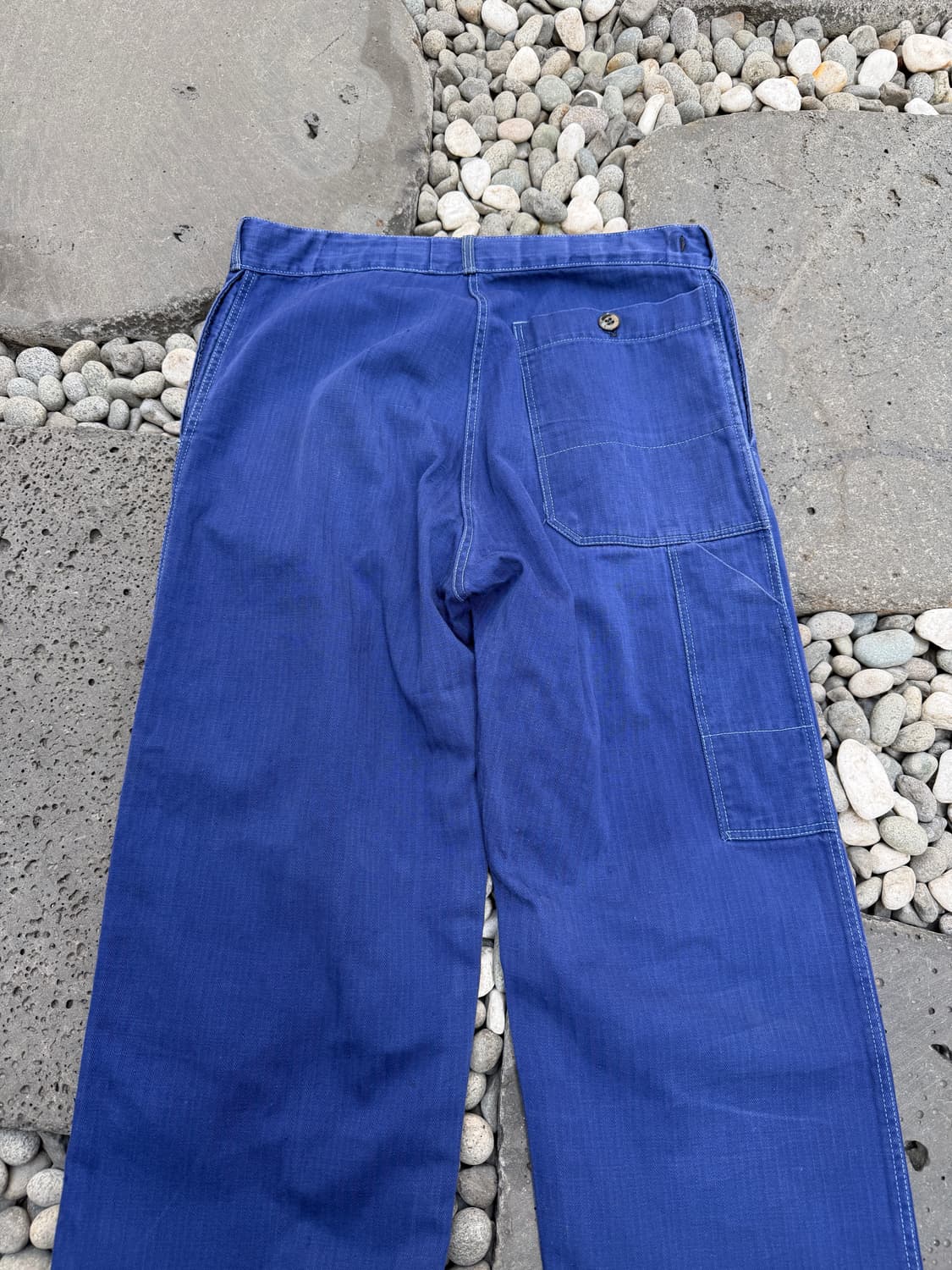 OLD VINTAGE WASHED NAVY HBT 헤링본 프렌치워크팬츠 상품이미지8