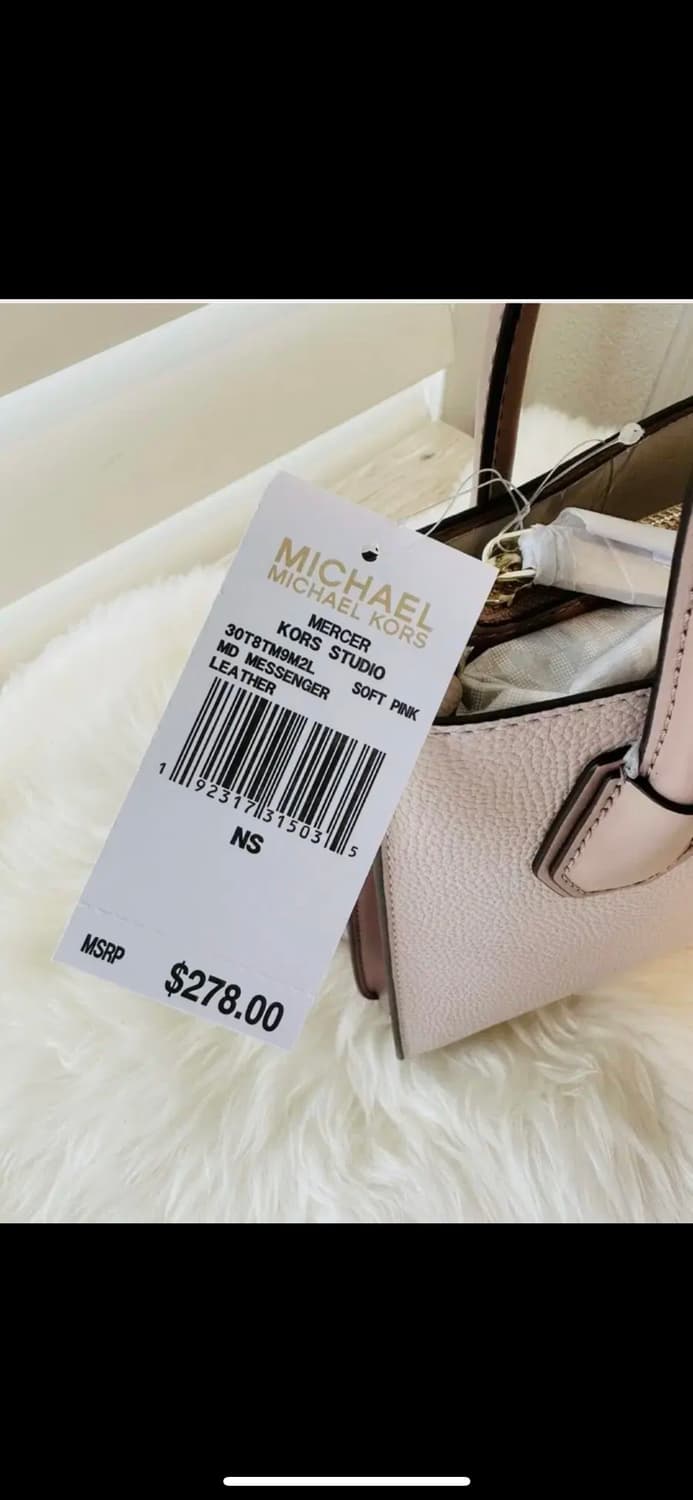 마이클코어스 가방 메신저 크로스백 핸드백핑크베이지 michael kors 상품이미지7