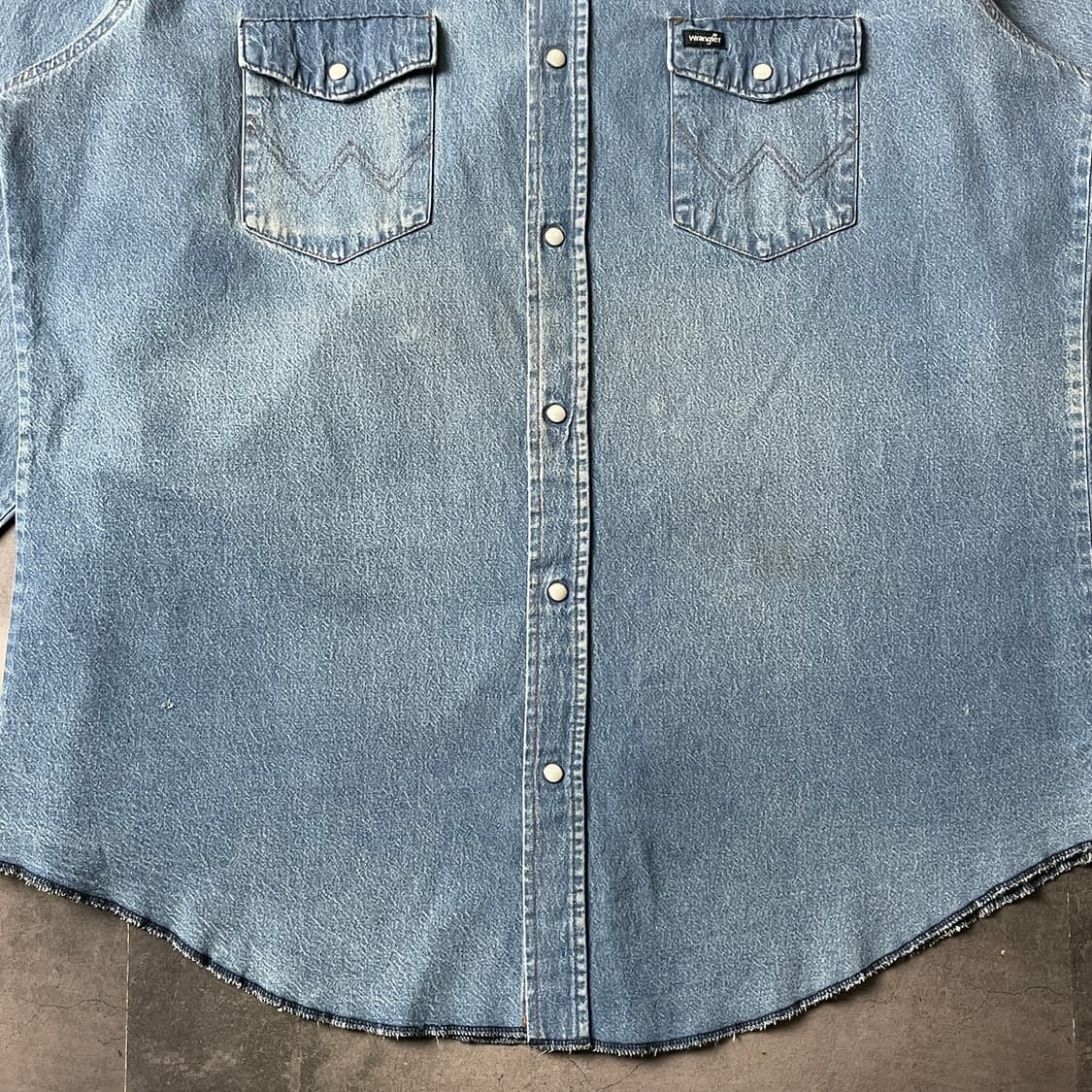 WRANGLER 랭글러 빈티지 데님 코튼 웨스턴 셔츠 A00469 상품이미지4