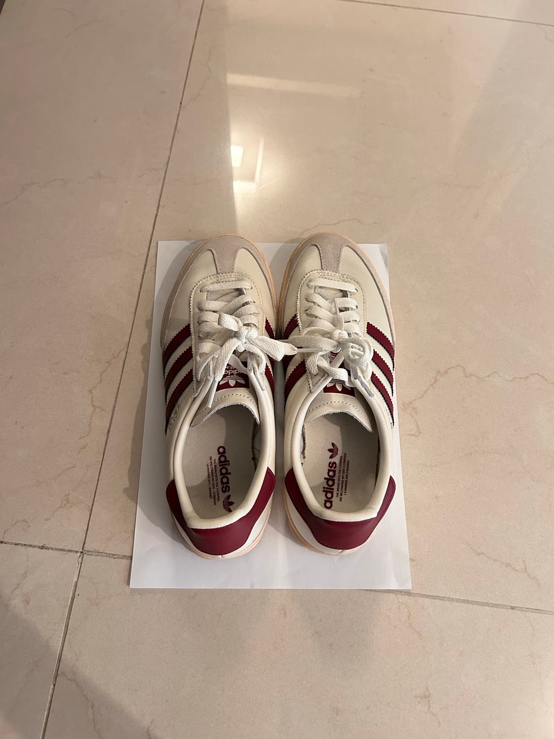 아디다스 진스 아이보리 버건디 운동화 상품이미지6