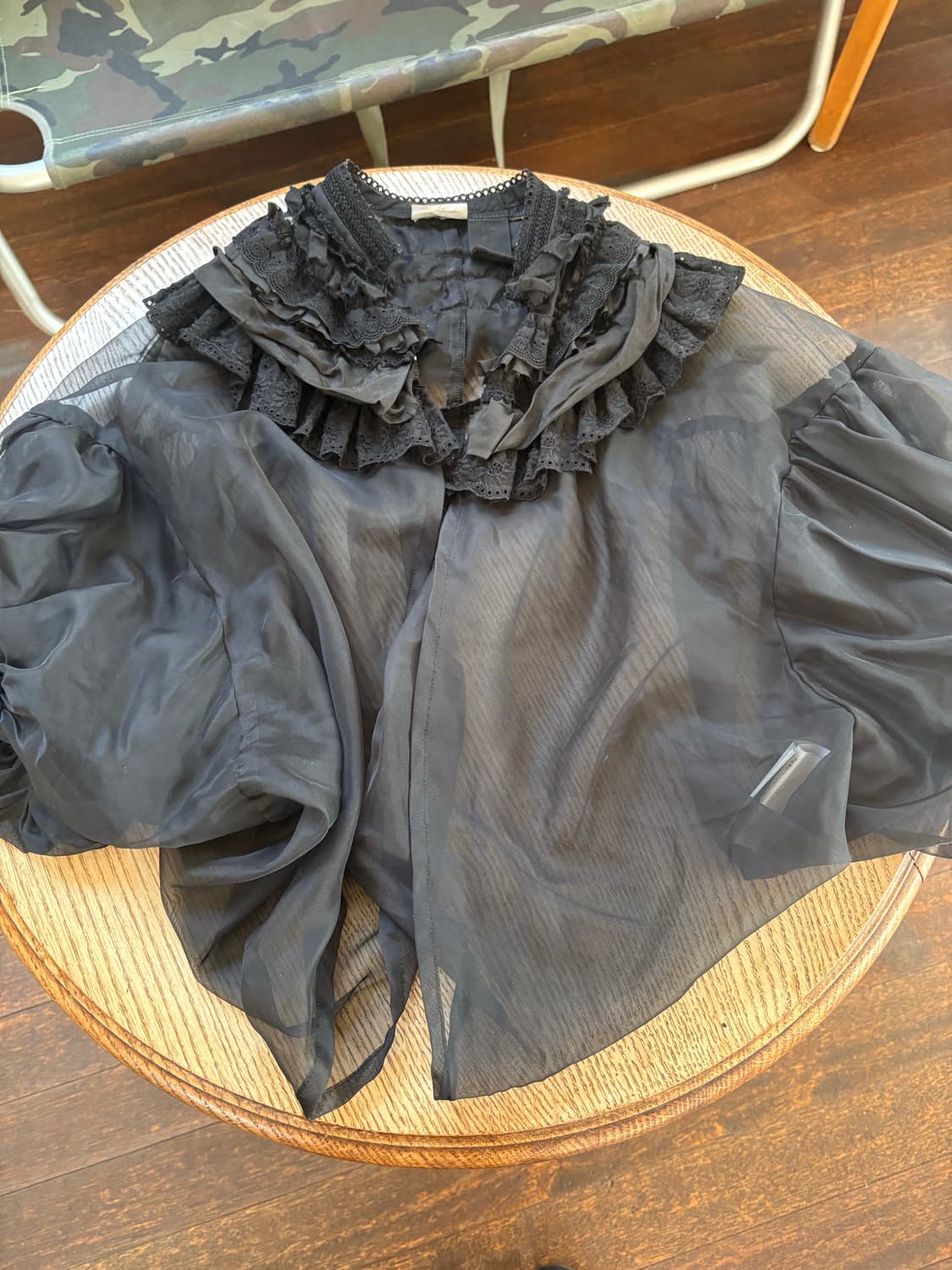 tao comme des garcons 06ss 시스루 러플 블라우스 상품이미지2