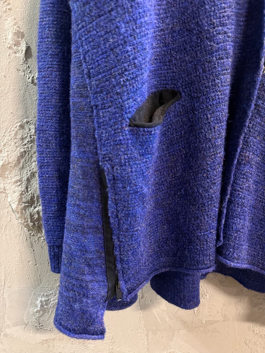 시스템 SYSTEM 모헤어 믹스 브이넥 오버 가디건 블루 90 상품이미지2