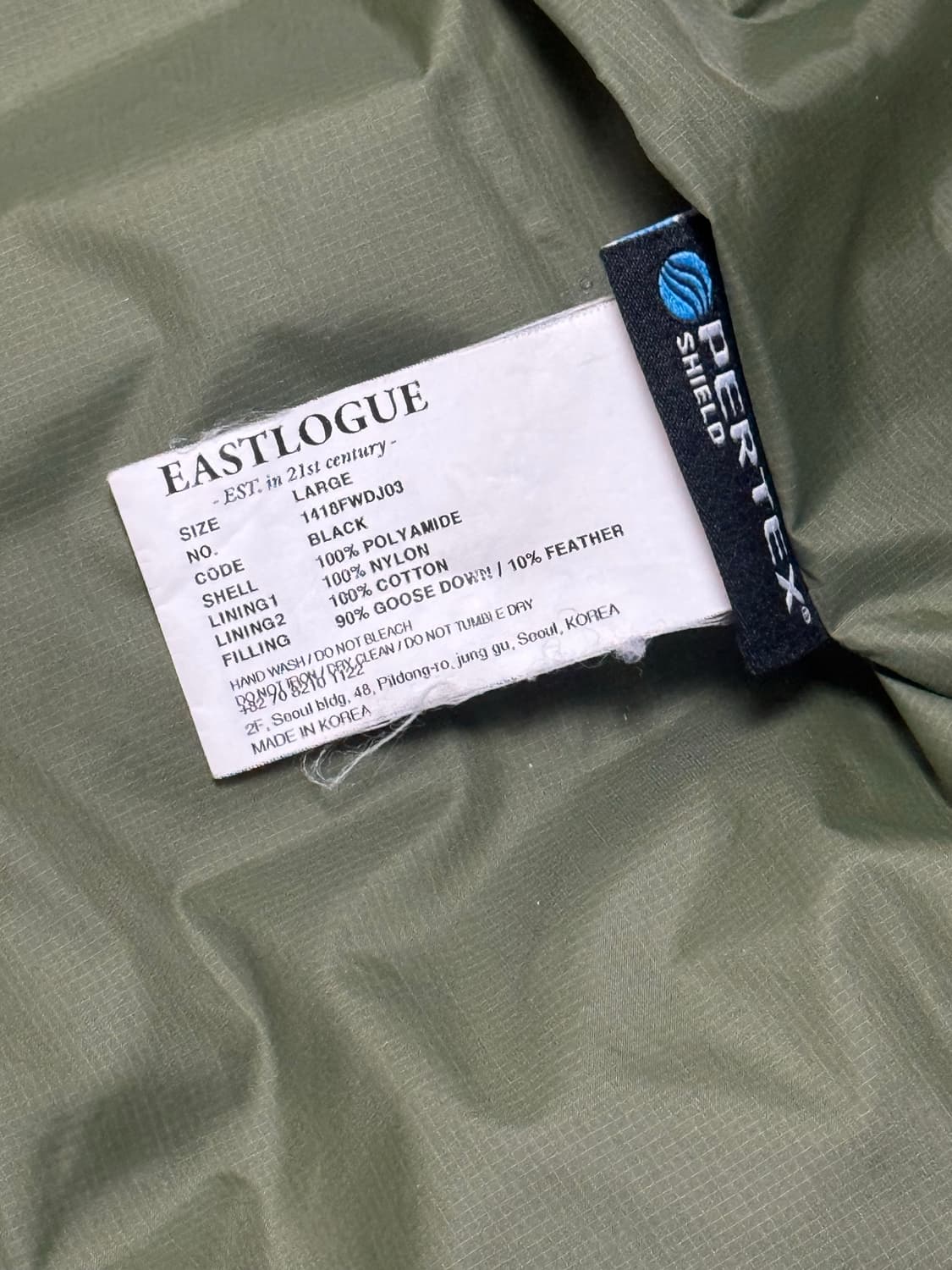 이스트로그 유틸리티 패딩 L 사이즈 상품이미지3