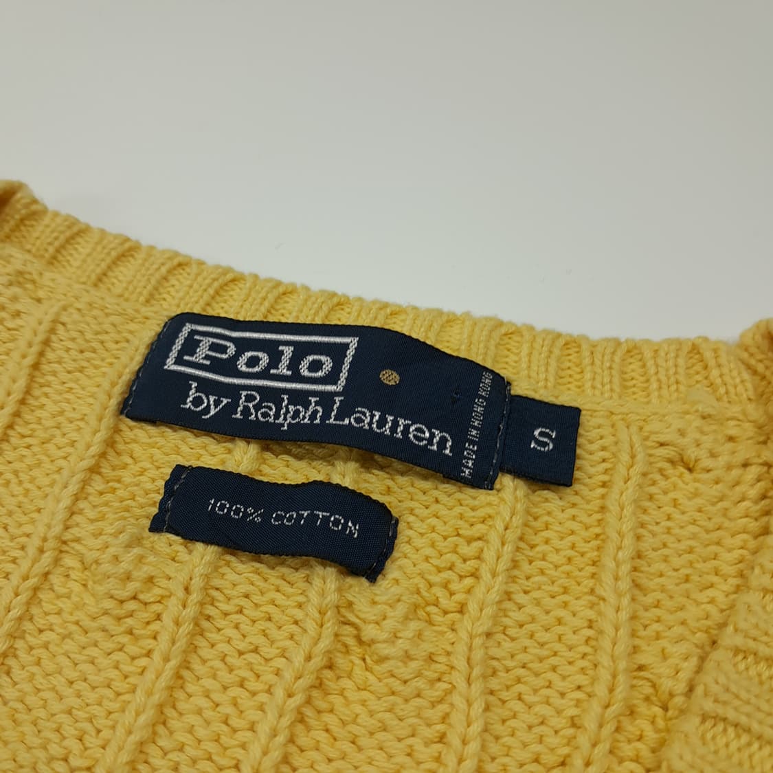 CL013 S 폴로 랄프로렌 90s 홍콩판 크레스트 로고 케이블 베스트 상품이미지3