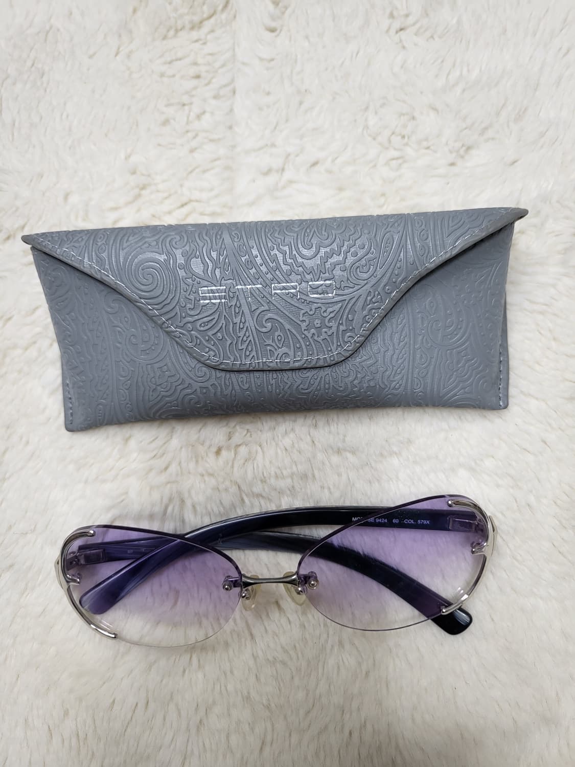 에트로 선글라스 퍼플 그라데이션 무테 썬글라스 안경 상품이미지2