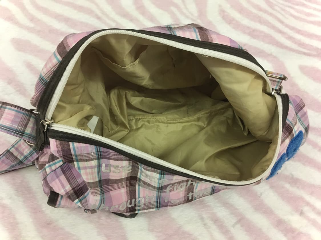 헤이세이 보부상 포켓 숄더백 라떼갸루 모리걸 보라 타탄체크 갸루 상품이미지5